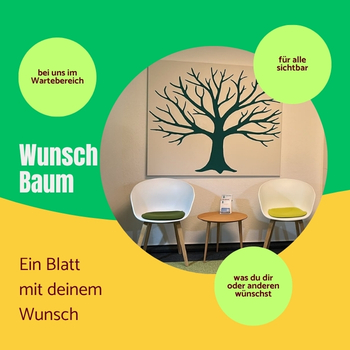 Wunschbaum im Wartebereich